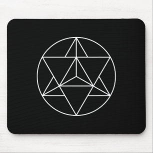 Sacred Geometry Merka Symbol Yoga Meditation Mouse Pad