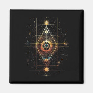Sacred Geometry Metatron Cube Spiritual Yoga _1 Magnet