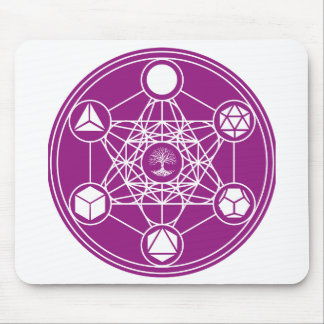 sacred geometry Metatrons Cube Abstract Energy Mouse Pad