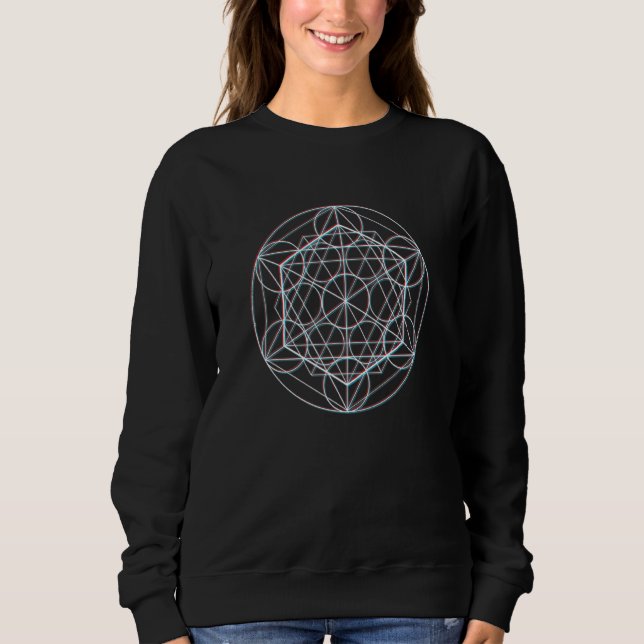 Sacred Geometry Pattern Goa Om Chakra Sweatshirt (Front)