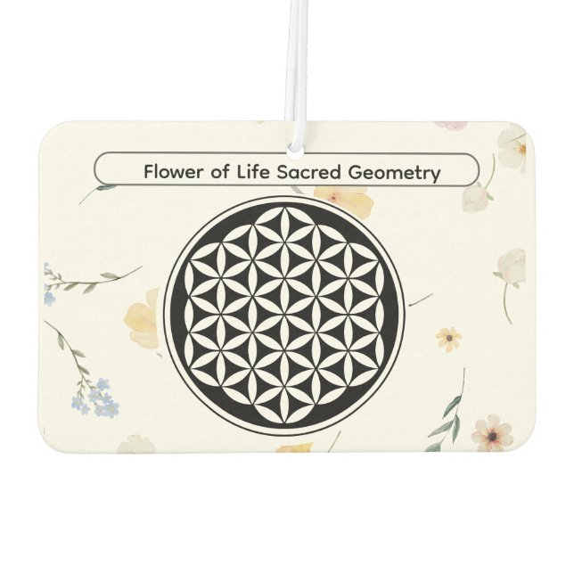Sacred Geometry Protection Symbol Car Air Freshener (Back)