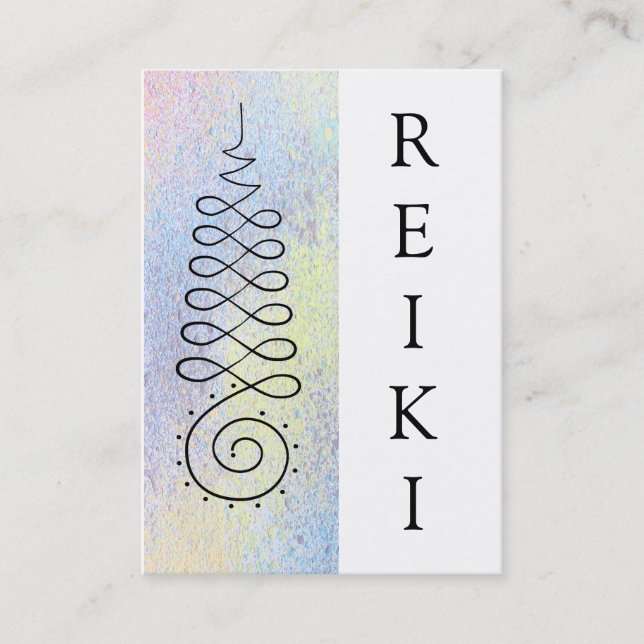 *~* Sacred Geometry Reiki  Master Practitioner Business Card (Front)