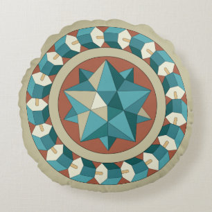 Sacred Geometry Round Cushion