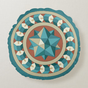 Sacred Geometry  Round Cushion