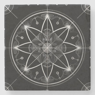 Sacred Geometry Sandstone Coaster
