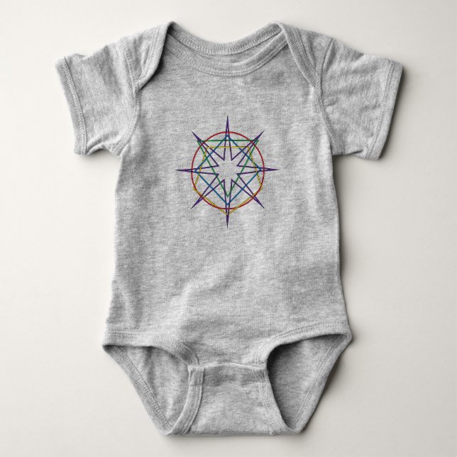 Sacred Geometry Sigil Baby Bodysuit (Front)