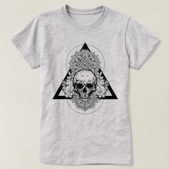 Sacred Geometry Skull T-Shirt (Design Front)