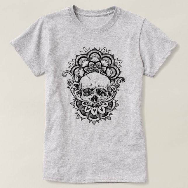 Sacred Geometry Skull T-Shirt (Design Front)