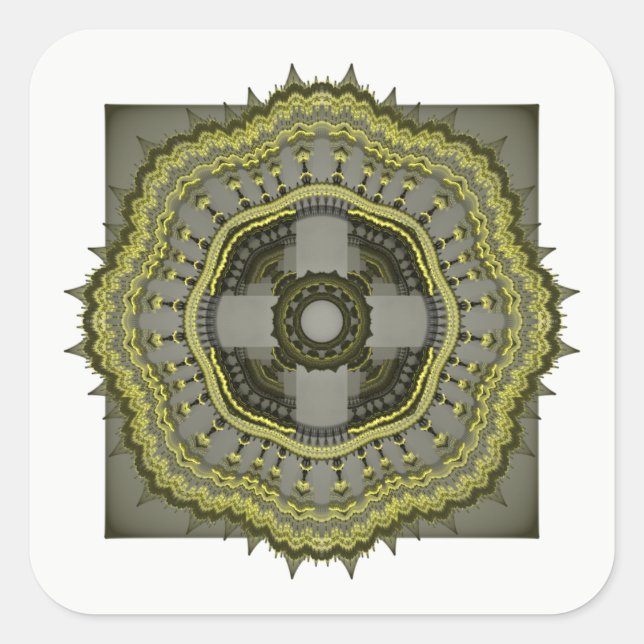 Sacred Geometry Square Sticker (Front)