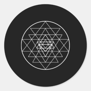 Sacred Geometry Sri Yantra Yoga Meditation  Classic Round Sticker