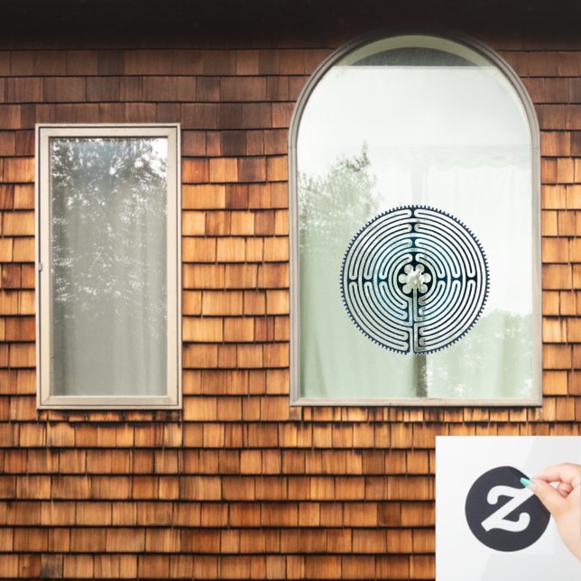 Sacred Geometry Symbol - Chartres Labyrinth 1 (Home Window)