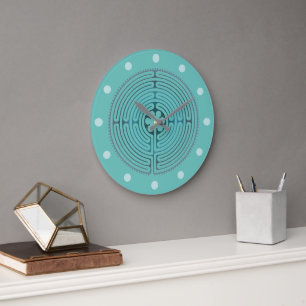 Sacred Geometry Symbol - Chartres Labyrinth 1 Large Clock