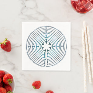 Sacred Geometry Symbol - Chartres Labyrinth 1 Napkin