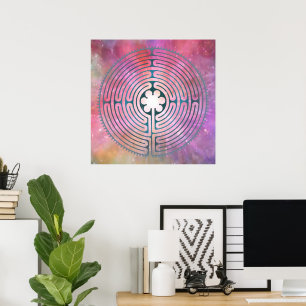 Sacred Geometry Symbol - Chartres Labyrinth 1 Poster