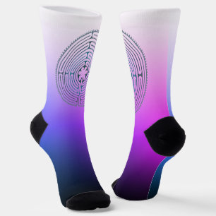 Sacred Geometry Symbol - Chartres Labyrinth 1 Socks