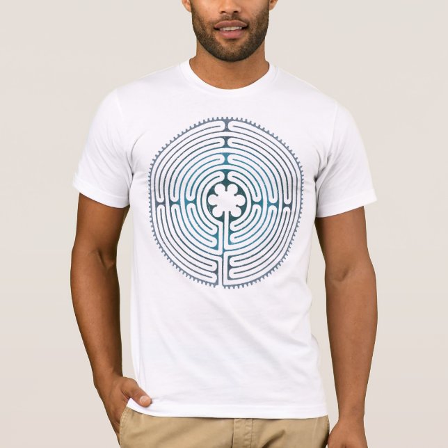 Sacred Geometry Symbol - Chartres Labyrinth 1 T-Shirt (Front)
