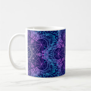 Sacred Geometry Symbols in Mandala seamless patter Coffee Mug