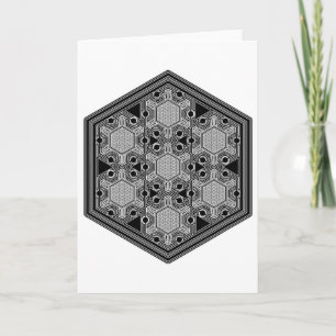 Sacred Geometry Yoga Meditation Aum Trance Festiva Card