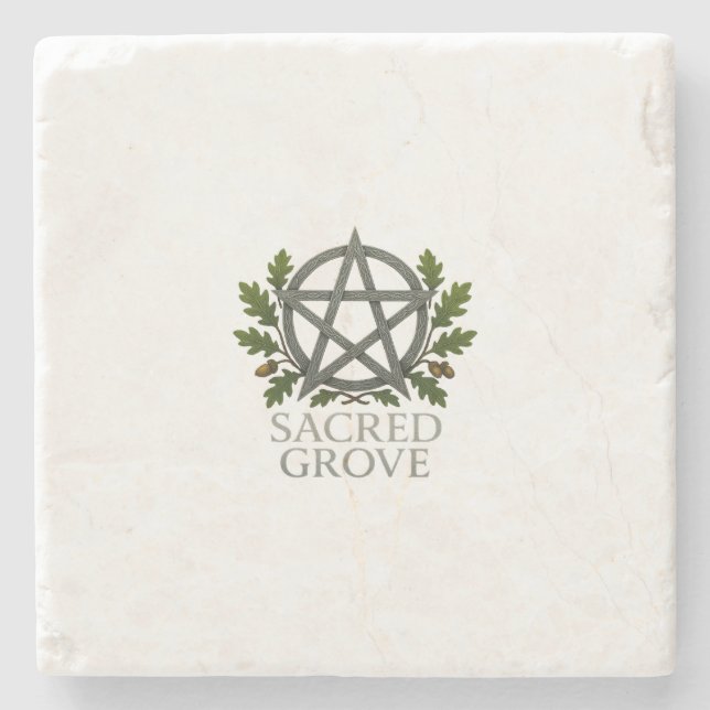 Sacred Grove candle Stone Coaster (Front)