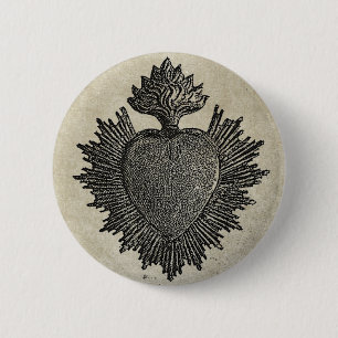 Sacred Heart 6 Cm Round Badge