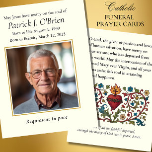 Sacred Heart Catholic Funeral Prayer Memorial