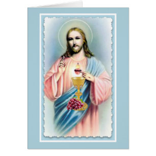 Sacred Heart Catholic Mass Offering Card