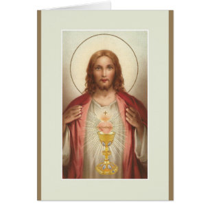 Sacred Heart Catholic Mass Offering Card