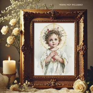 Sacred Heart Child Jesus Vintage Religious  Photo Print