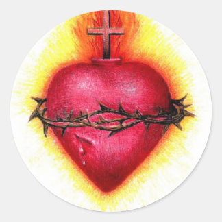 Sacred Heart Classic Round Sticker