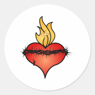 Sacred Heart Classic Round Sticker