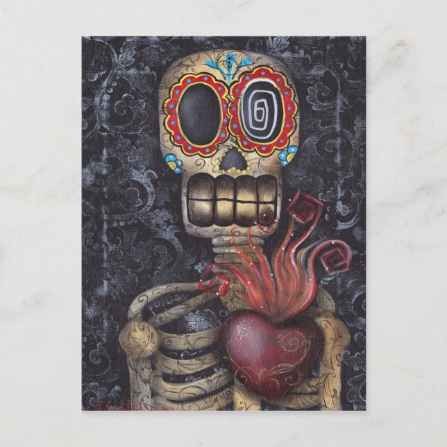 Sacred Heart Day of the Dead Postcard (Front)