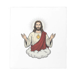Sacred Heart Devotional Vintage Engraving Design_1 Notepad