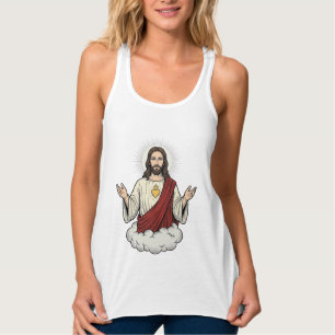 Sacred Heart Devotional Vintage Engraving Design_1 Singlet