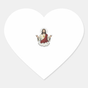 Sacred Heart Devotional Vintage Engraving Design_1 Sticker