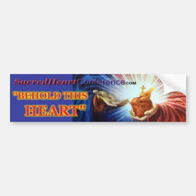 Sacred Heart e1 Bumper Sticker (Front)