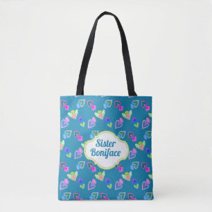 Sacred Heart Folk Art Personalised  Tote Bag