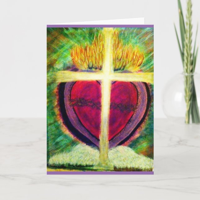 Sacred Heart greeting card (Front)