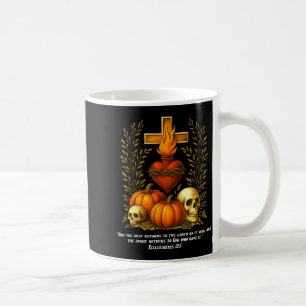 Sacred Heart Halloween Jesus Skulls Pumpkins Chris Coffee Mug