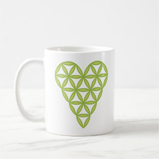 Sacred Heart - Heart of life, 3D/Green 01.  Coffee Mug