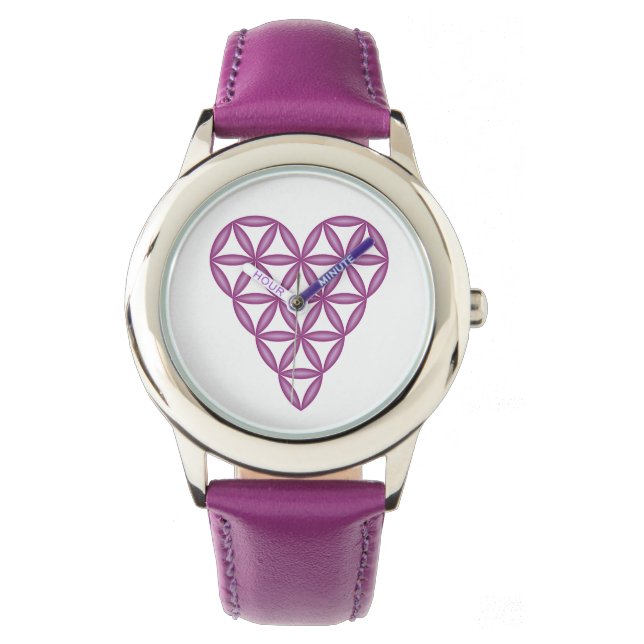  Sacred Heart - Heart of life, 3D/Purple. Watch (Front)