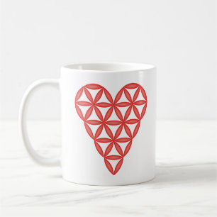 Sacred Heart - Heart of life, 3D/Red. Coffee Mug