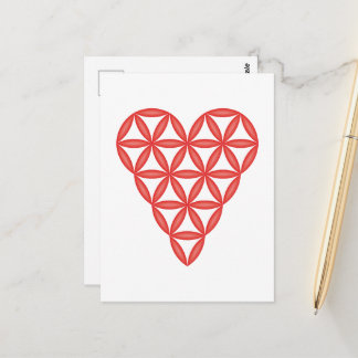 Sacred Heart - Heart of life, 3D/Red. Postcard