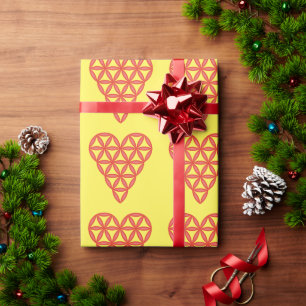 Sacred Heart - Heart of life, 3D/Red. Wrapping Paper