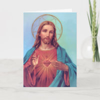 Sacred Heart Jesus  Catholic Condolence Thank You