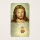 Sacred Heart Jesus Catholic Funeral Holy Card -