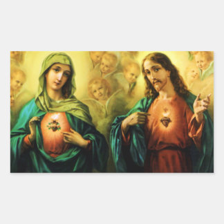 Sacred Heart Jesus & Immaculate Heart Mary Sticker
