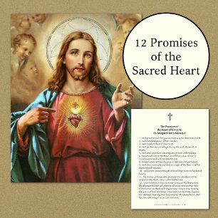 Sacred Heart Jesus Religious Promises Catholic