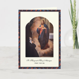 Sacred Heart Jesus St. Margaret Mary Religious Card