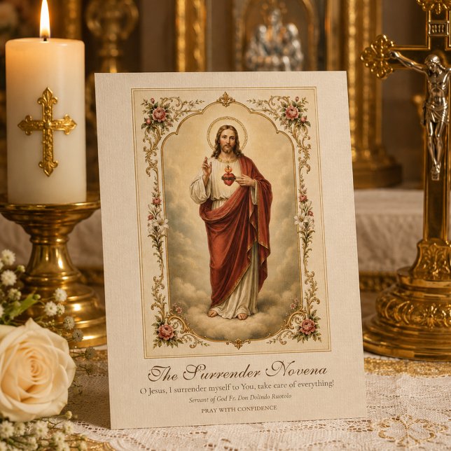 Sacred Heart Jesus Surrender Novena  Tri-Fold Card (Creator Uploaded)