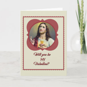 Sacred Heart Jesus Valentine Holiday Card